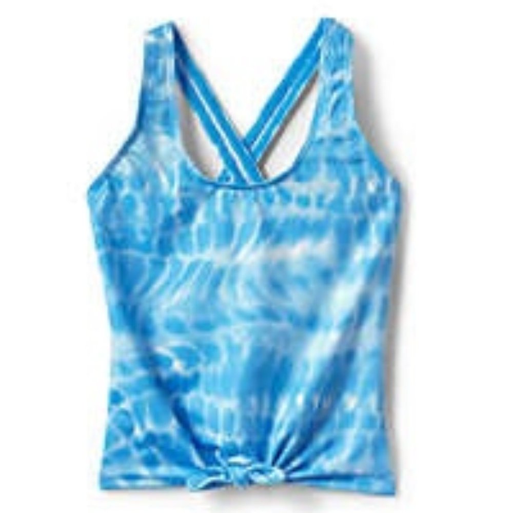 Lands' End Girl's Tie Front Tankini